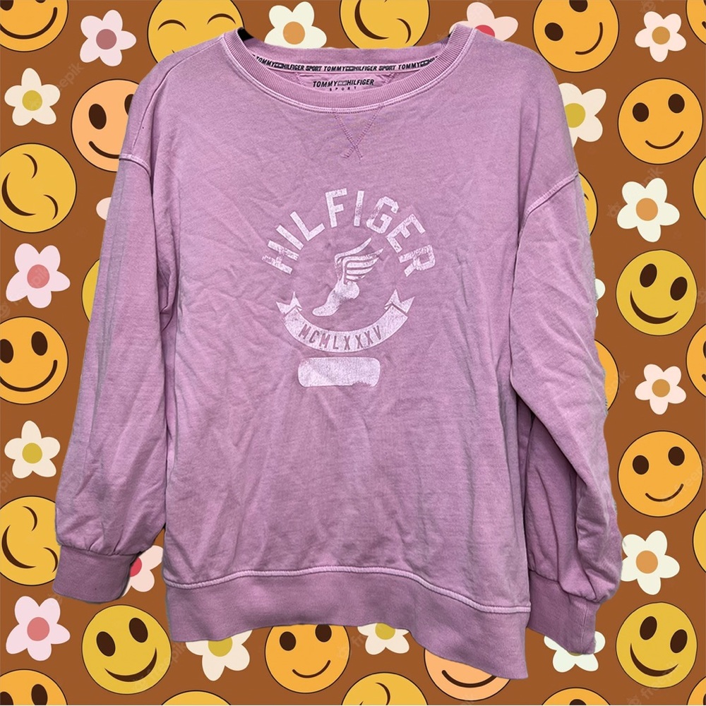 Tommy Hilfiger Sport Women’s Baby Logo Pink Crewneck Size Small